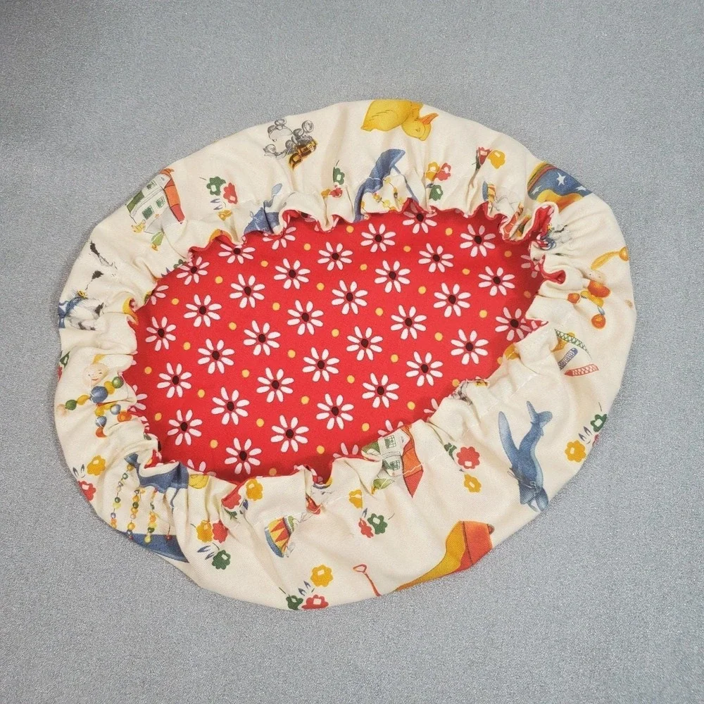 Retro Toys / Daisies Reversible KitchenAid Mixer Mixing Bowl Cover Bread Baking